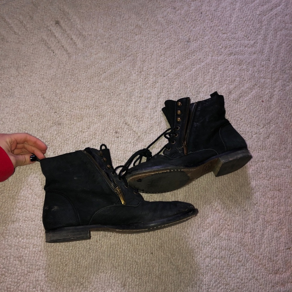 Sam Edelman distressed combat boots